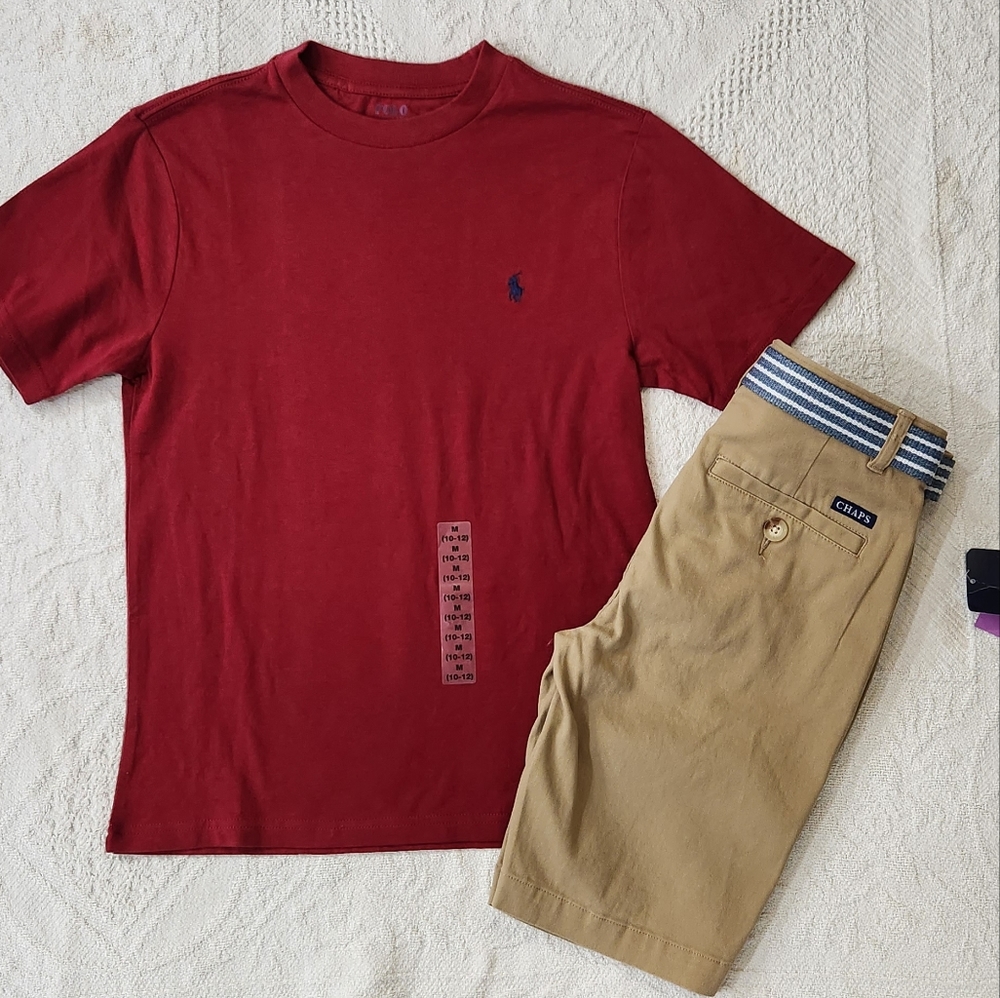 🆕️ Polo Ralph Lauren Tee * Chaps Short - Picture 2 of 4